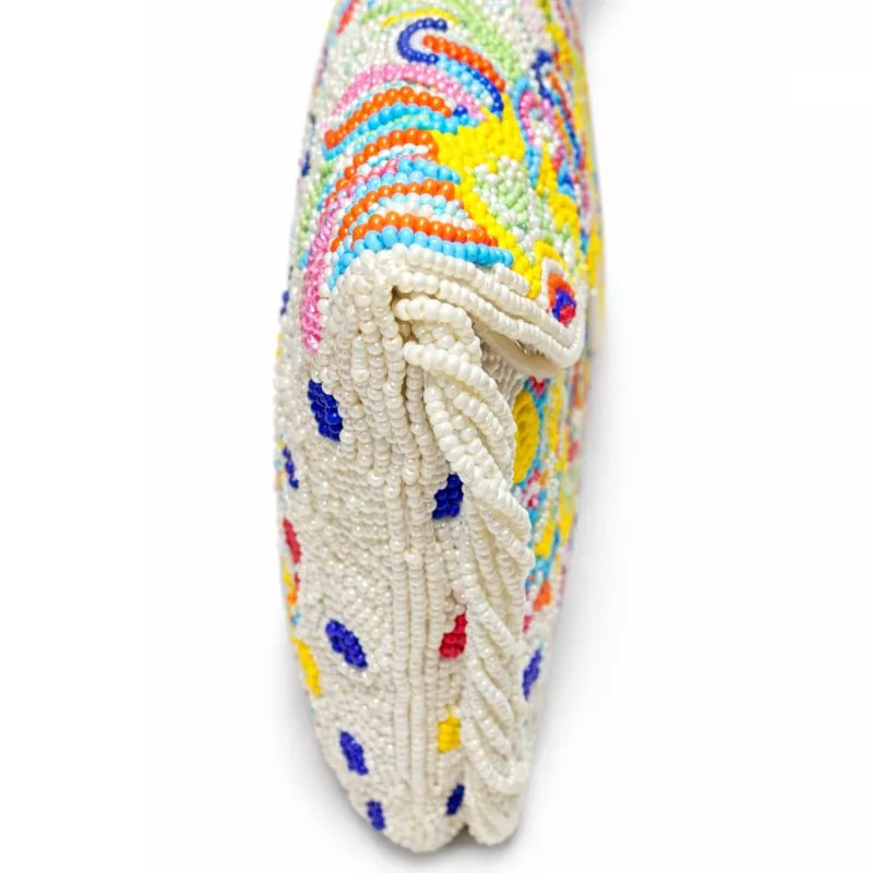 Handcrafted Multicolor Beaded Envelope Clutch - Image 4