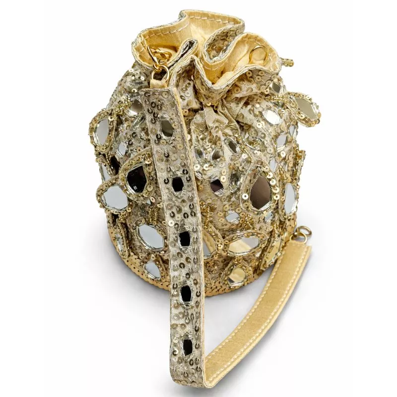 Handcrafted Sequin Cage Potli Sling Bag