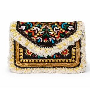 Handcrafted Sequin & Beaded Envelope Clutch