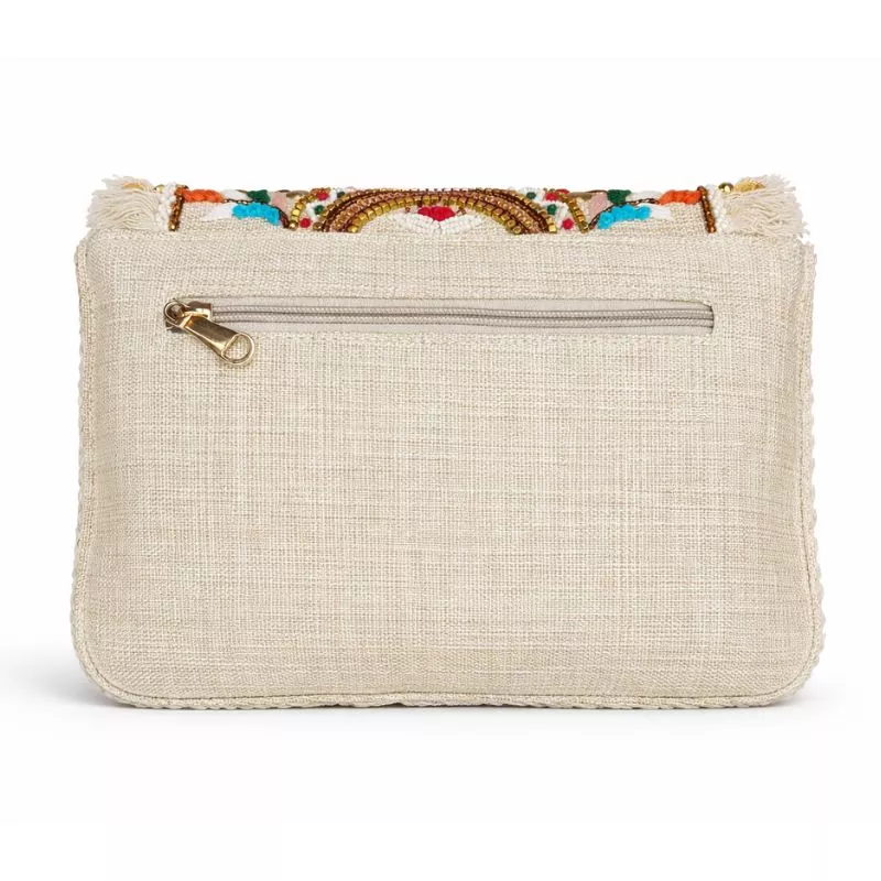 Handcrafted Sequin & Beaded Envelope Clutch - Image 3