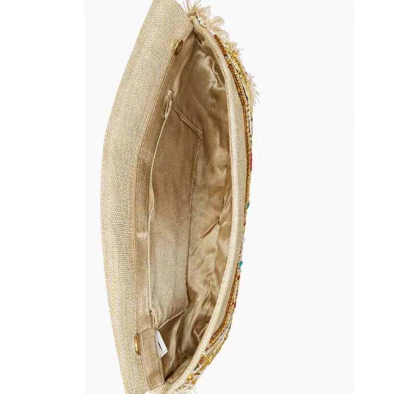 Handcrafted Sequin & Beaded Envelope Clutch - Image 4