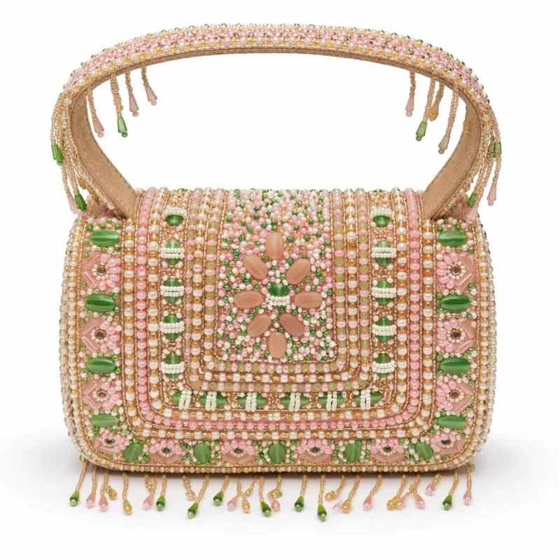 Handcrafted Beaded Fringe Handheld Clutch